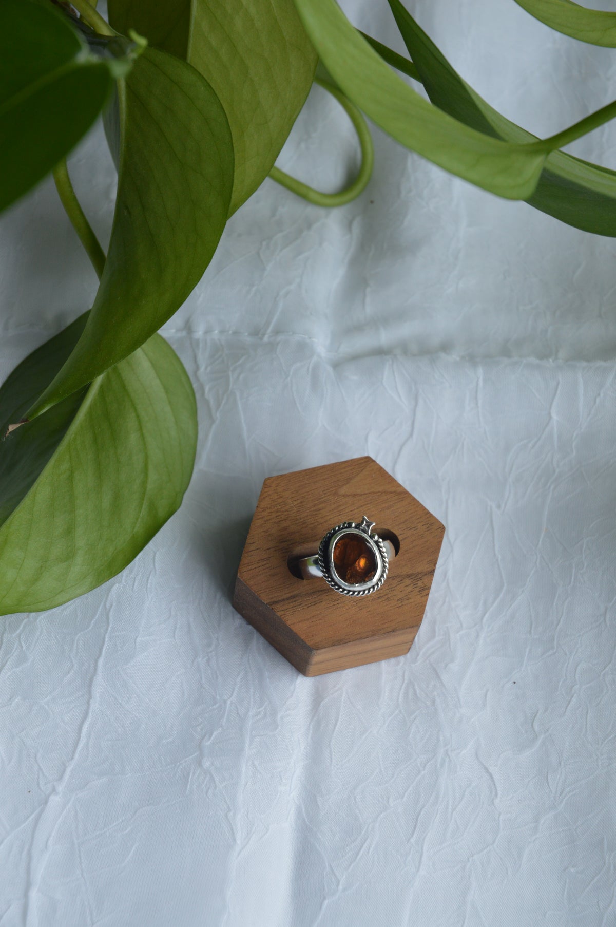 Firey Opal Star Ring - Sz 9