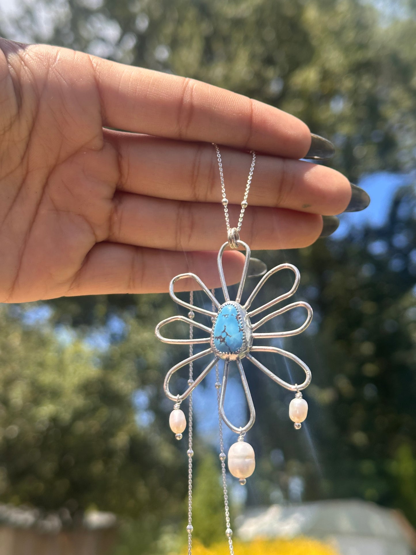 Golden Hills Daisy Bloom Pendant