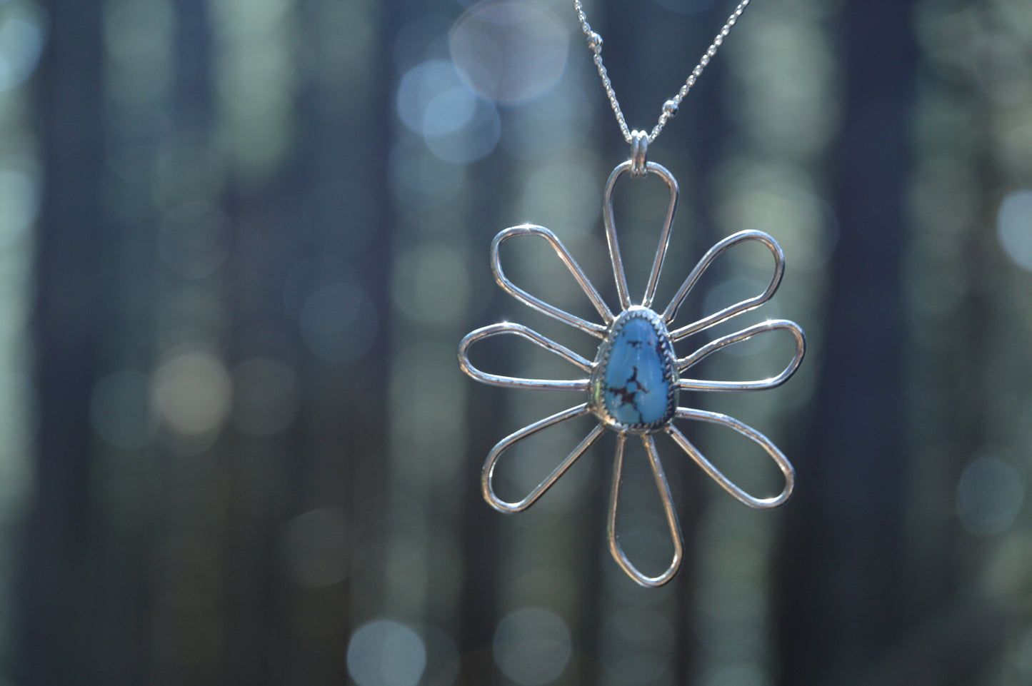 Golden Hills Daisy Bloom Pendant