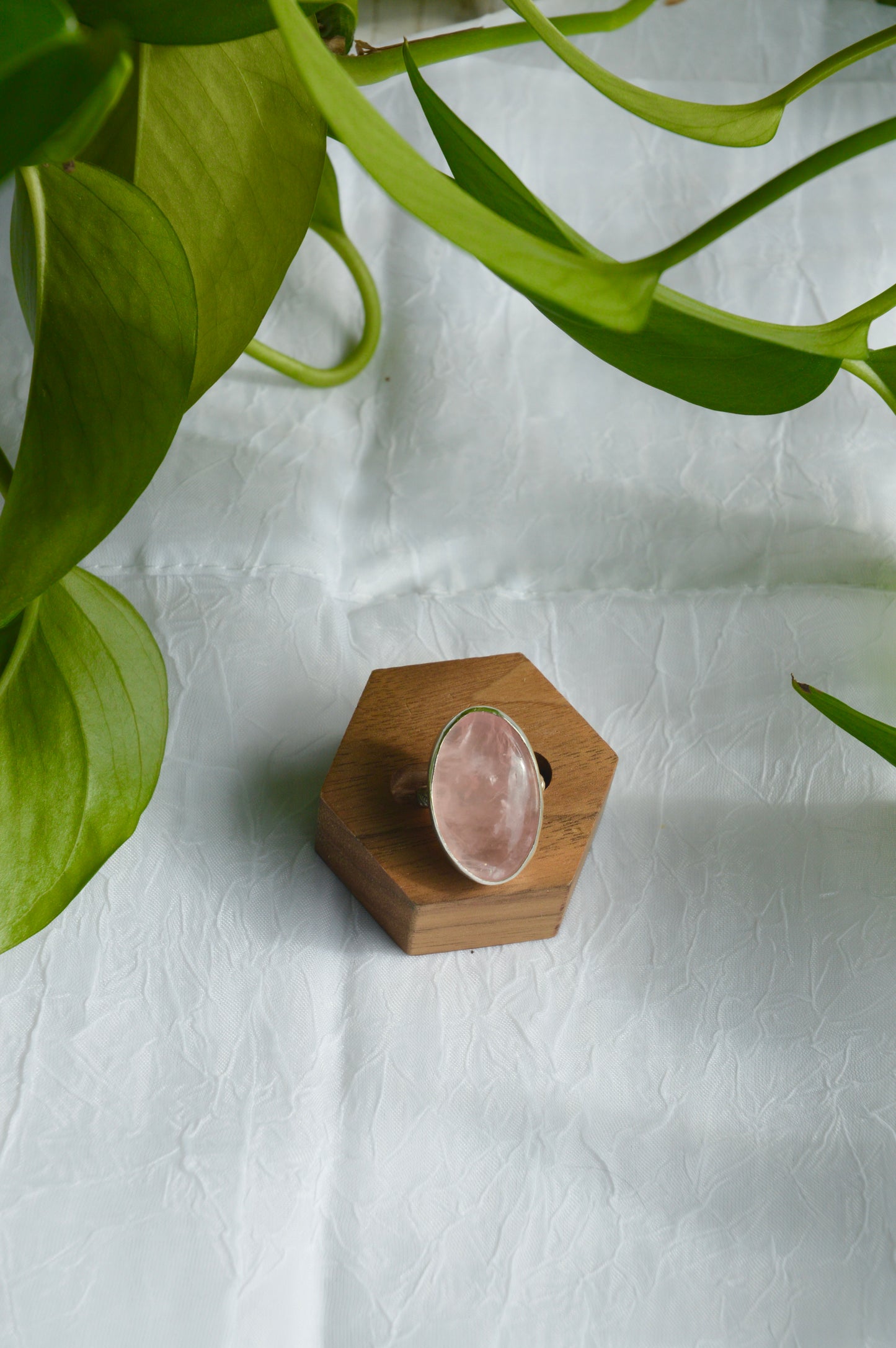 Juicy Rose Quartz Ring - Sz 5.5