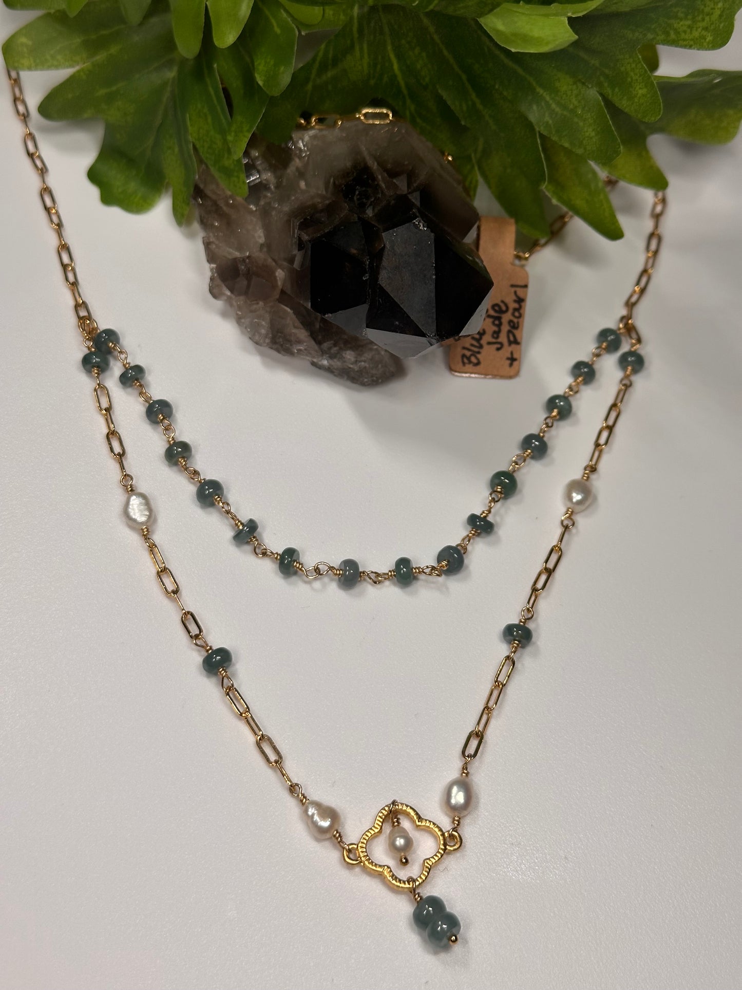Jadeite Wondering Jewel Chain Necklace
