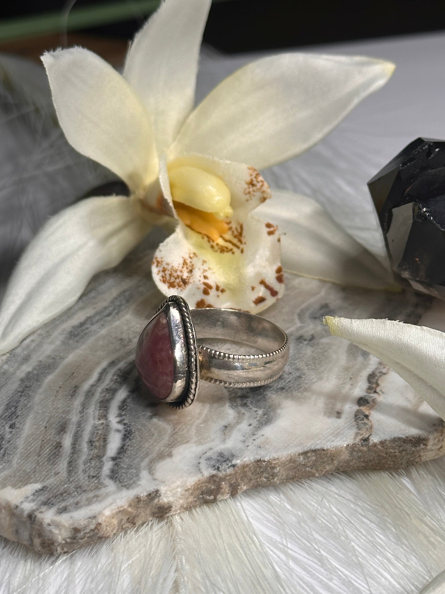 Rhodochrosite Ring - Sz 7
