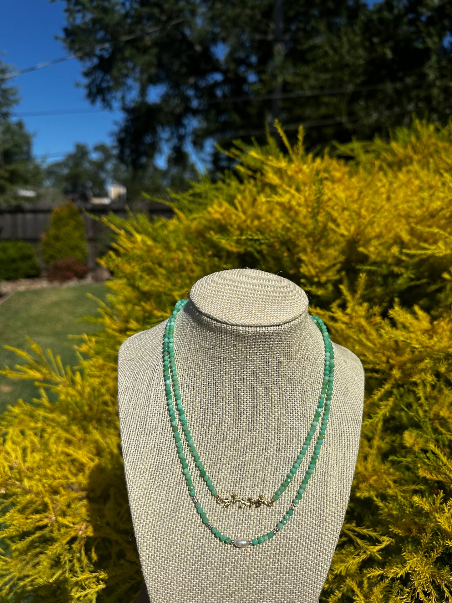 Minty Chrysoprase necklaces