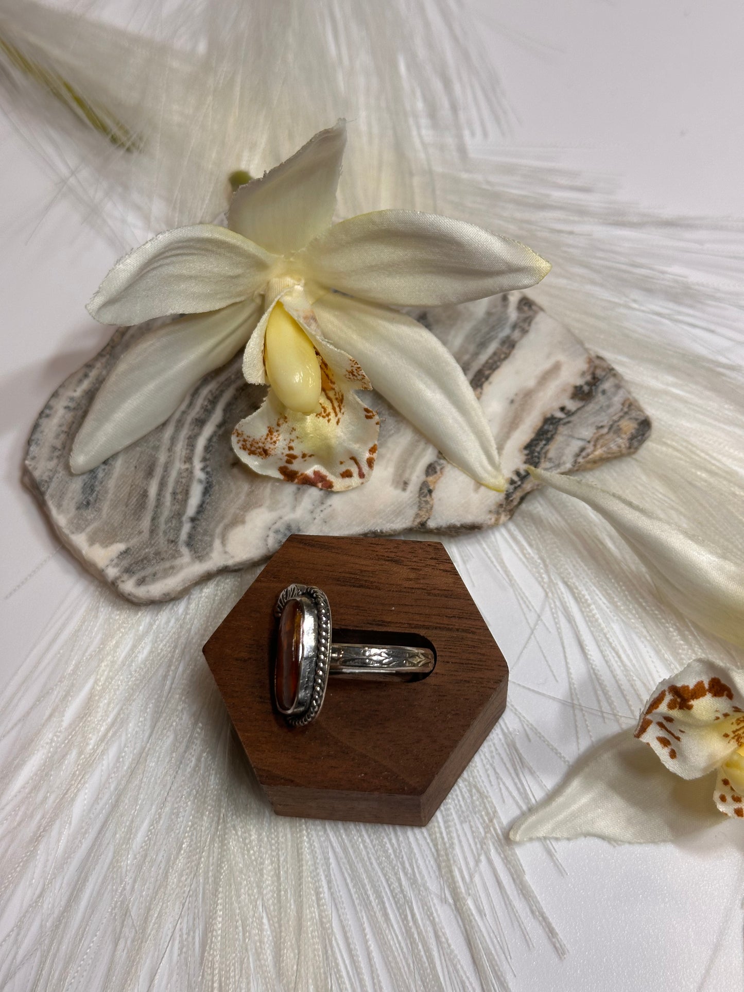 Ginkgo Sunset Ring - Sz 8