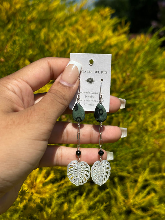 Tropical forest earrings