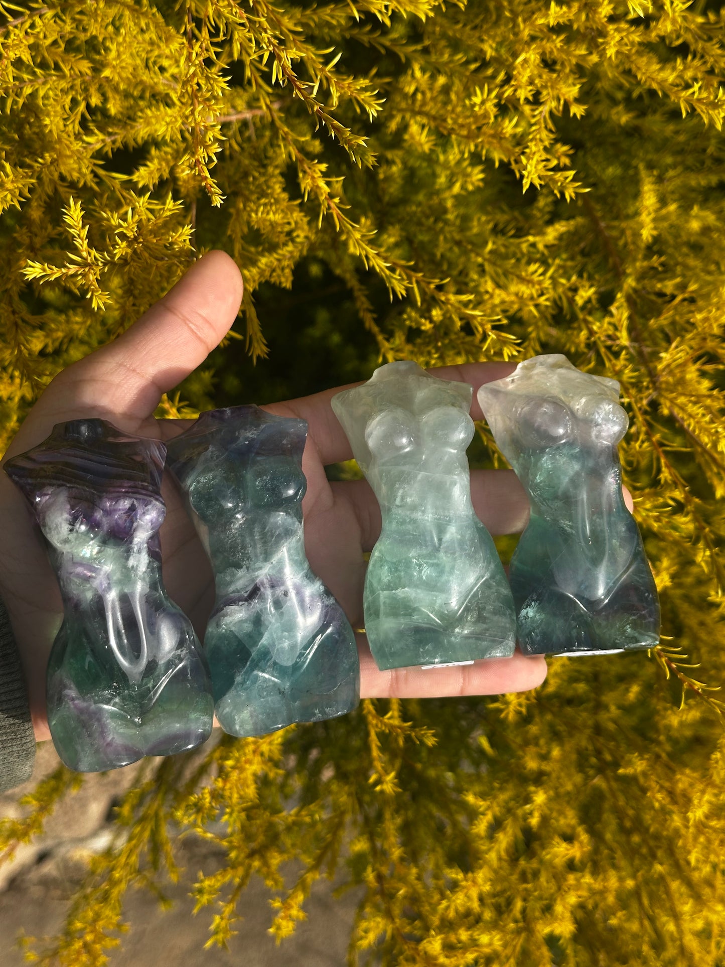 Fluorite goddess bodies