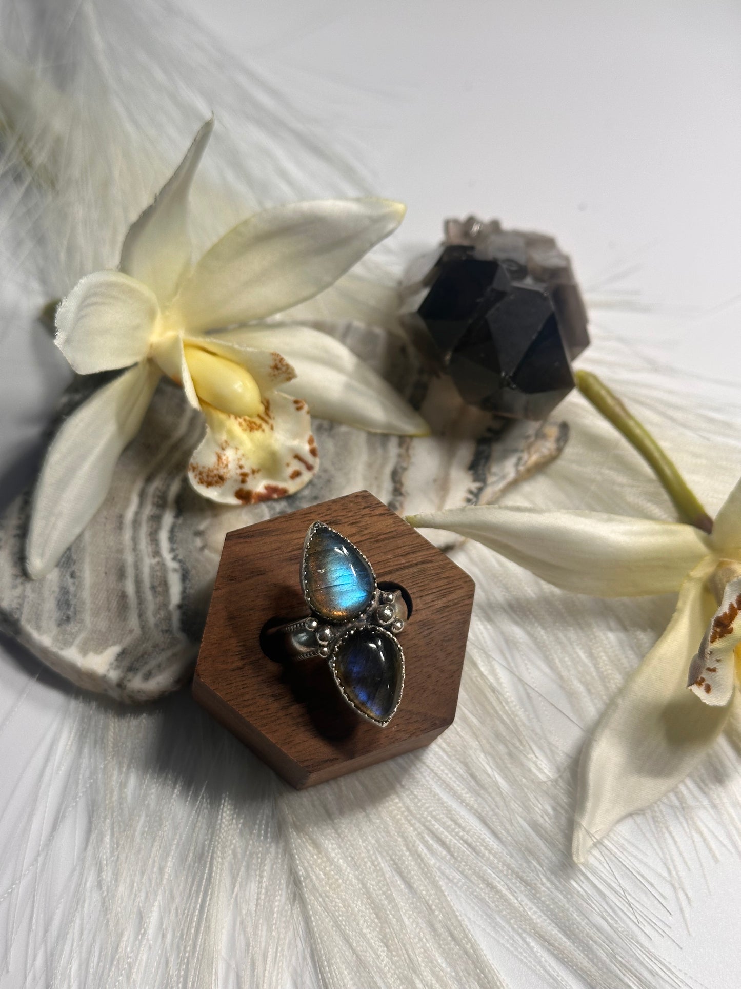 Labradorite Double Ring - Sz 7
