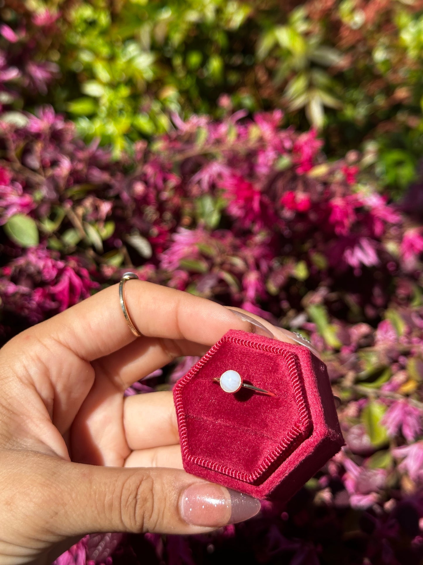 14/20k Gold-filled Blue Lace Agate rings