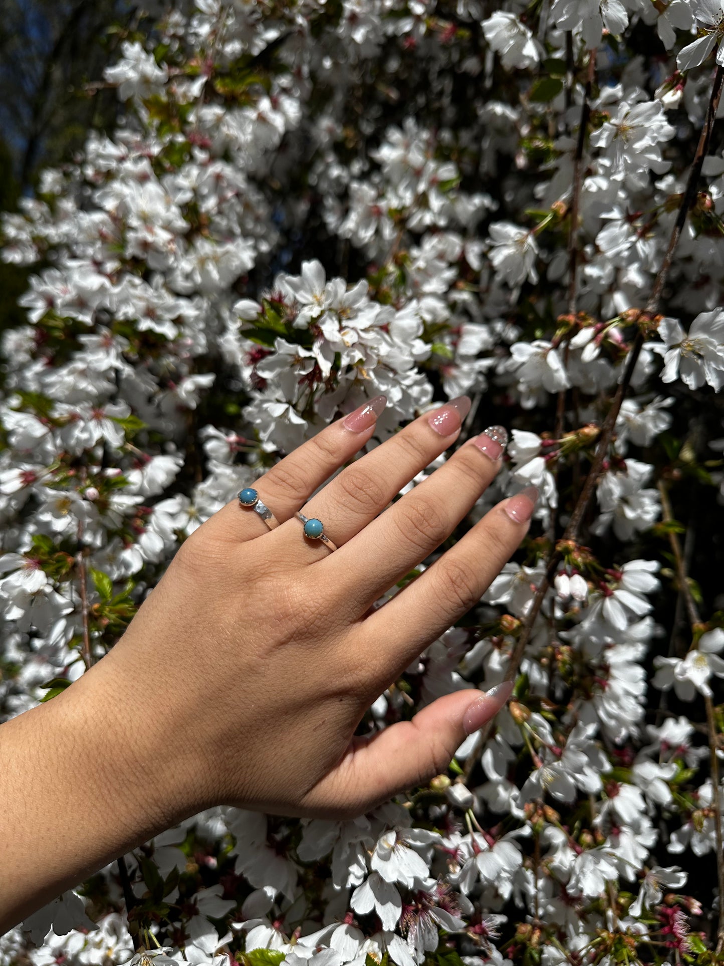 Swedish Blue stacker rings