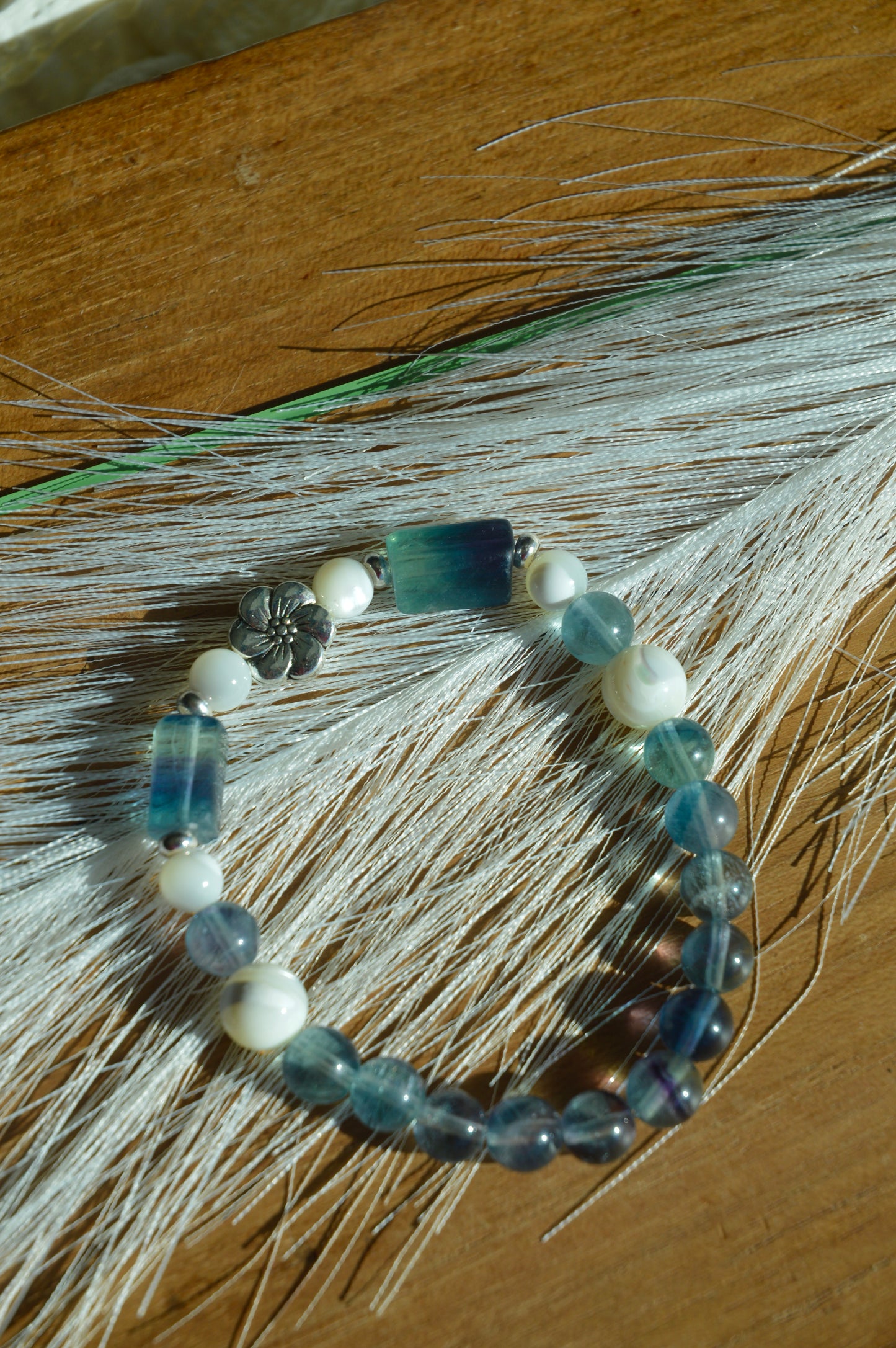 Teal Floral Island Bracelet