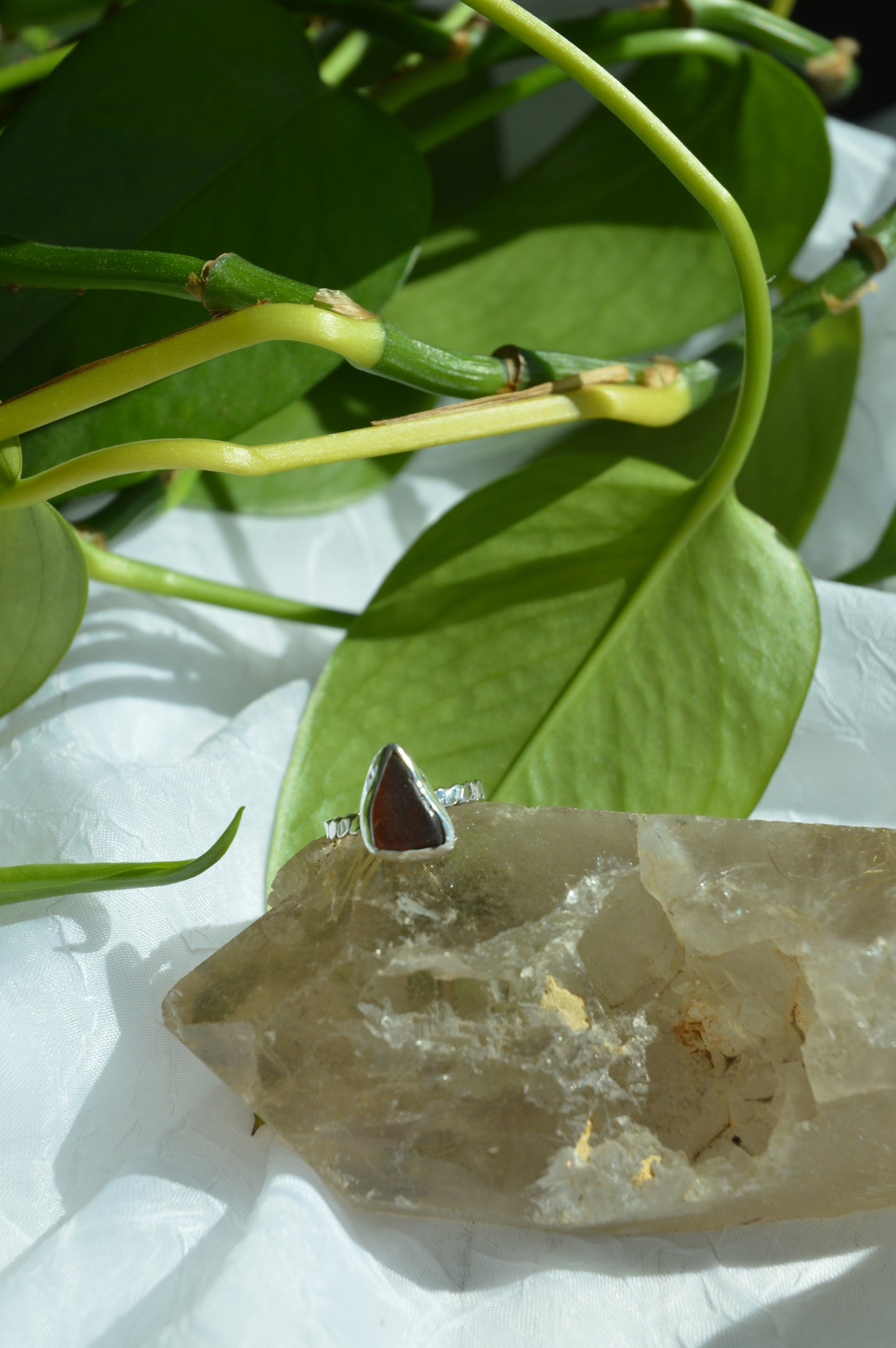 Brown Sea Glass Rings
