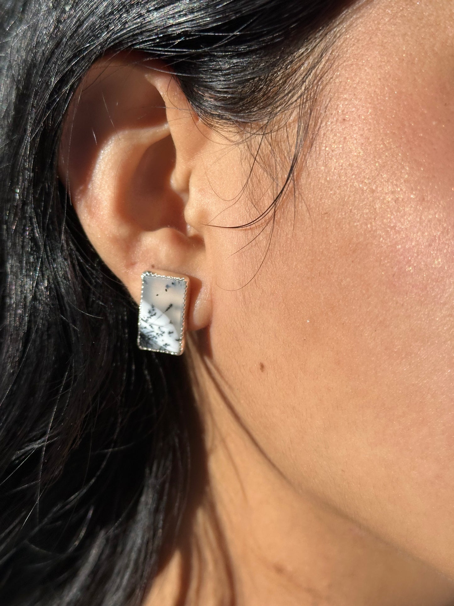 Dendritic Opal studs