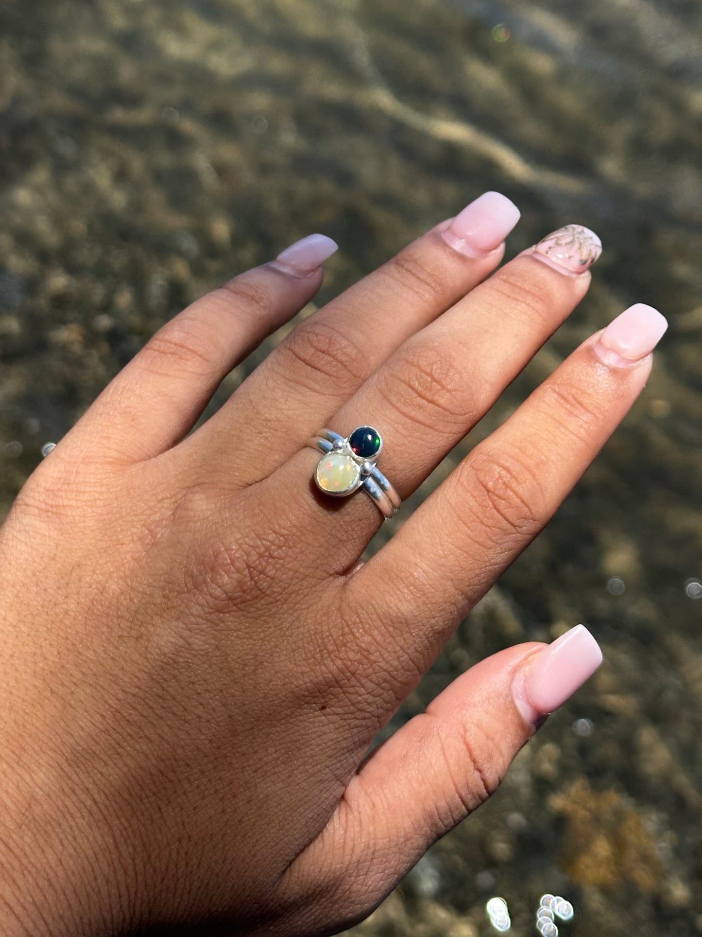 Double Opal ring