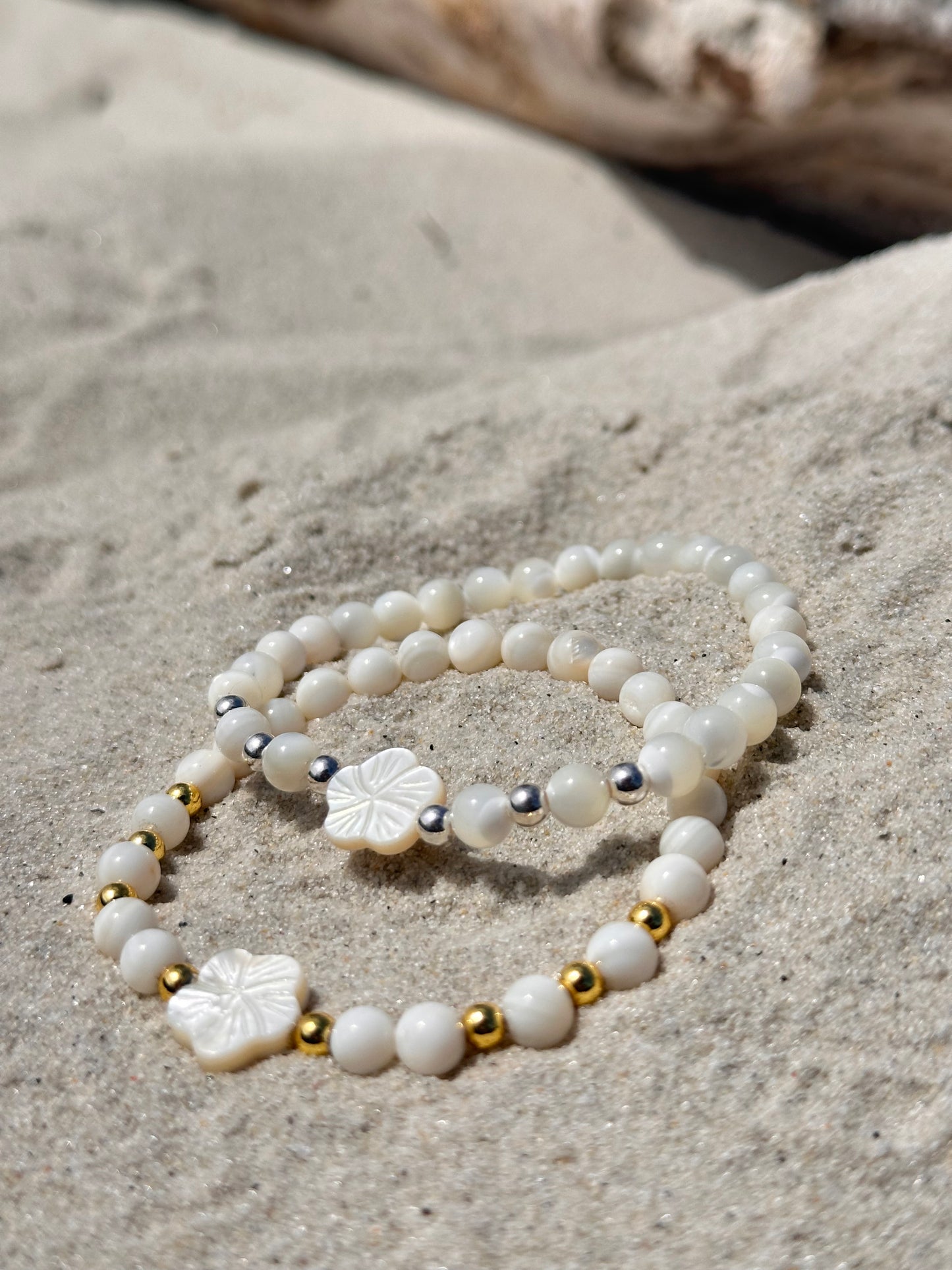 Plumeria bracelet set