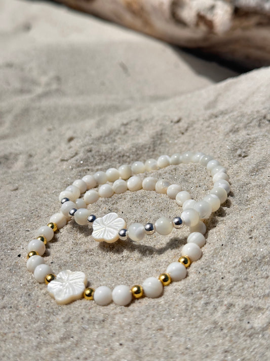 Plumeria bracelet set