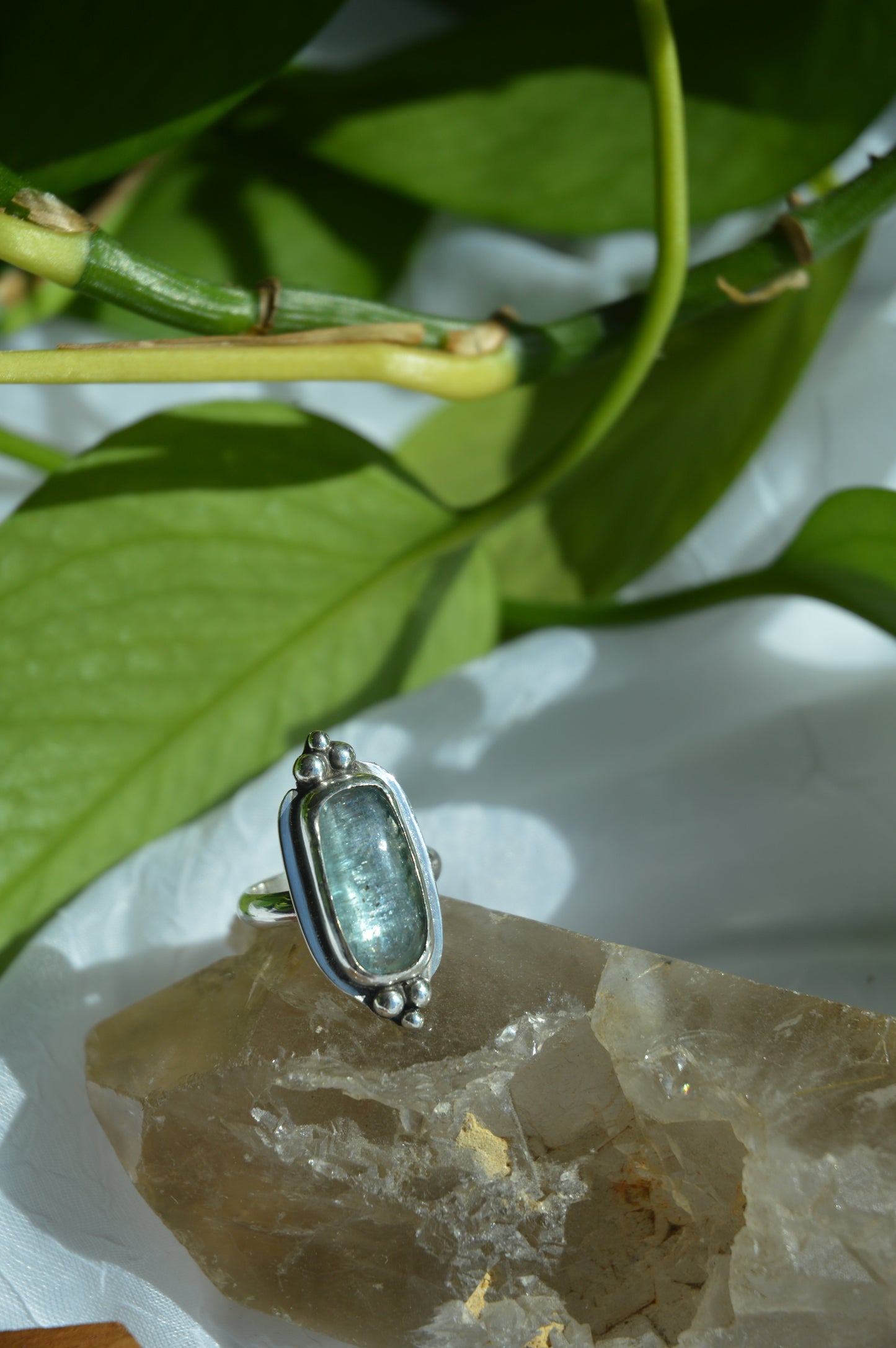 Light Teal Kyanite Rings Sz 6 + 9
