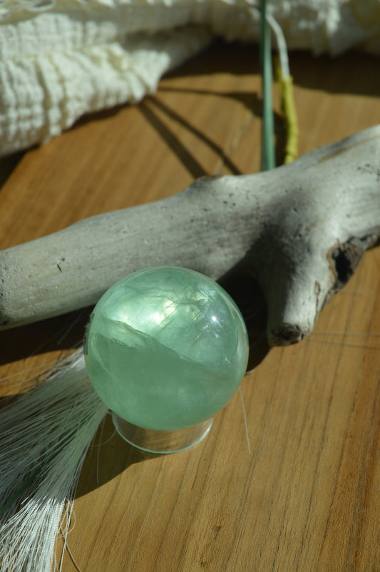 Mint Fluorite spheres