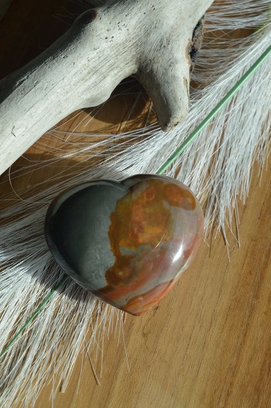 Polychrome Jasper heart