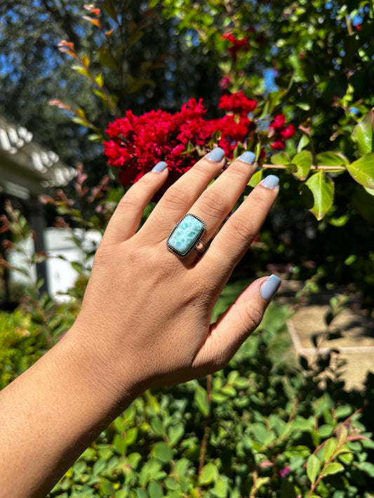 Chunky Larimar ring