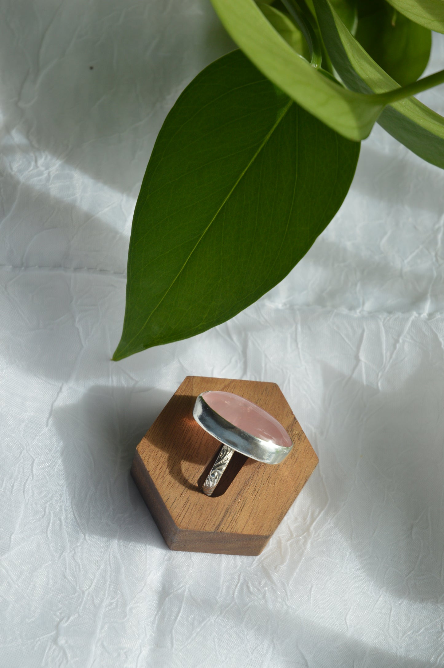 Juicy Rose Quartz Ring - Sz 5.5