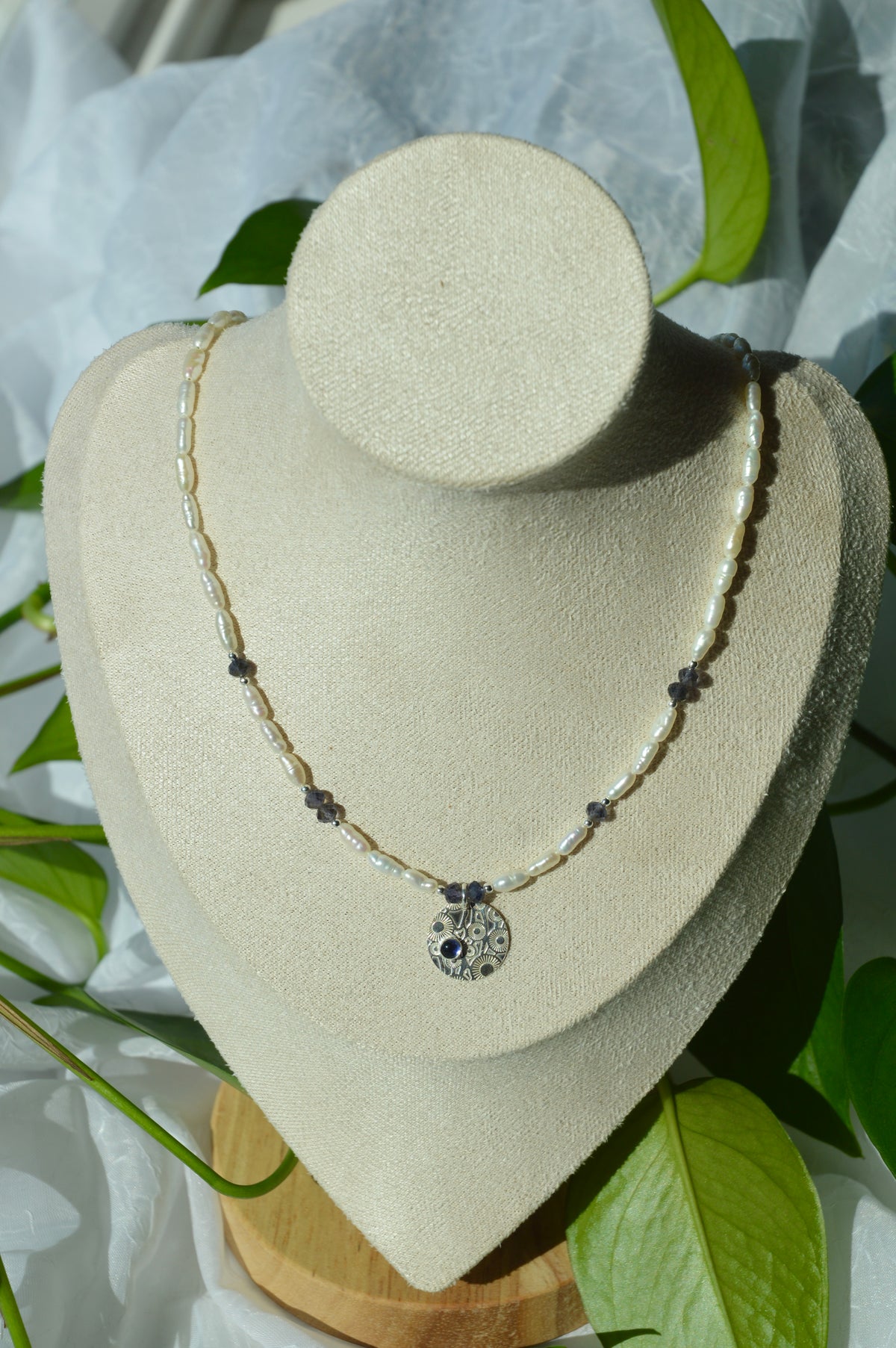 Iolite + Freshwater Pearl Waterfront Necklace
