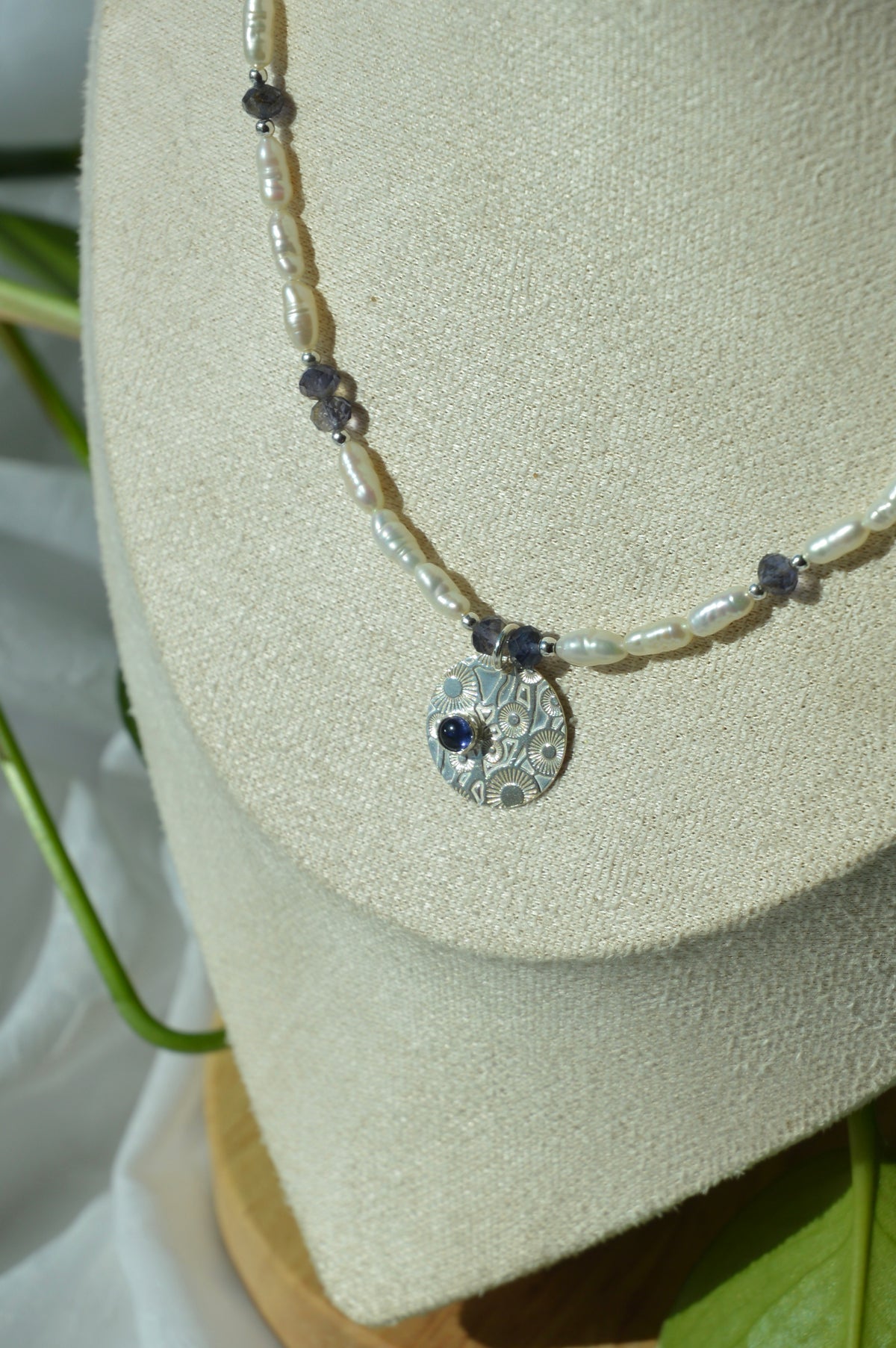 Iolite + Freshwater Pearl Waterfront Necklace