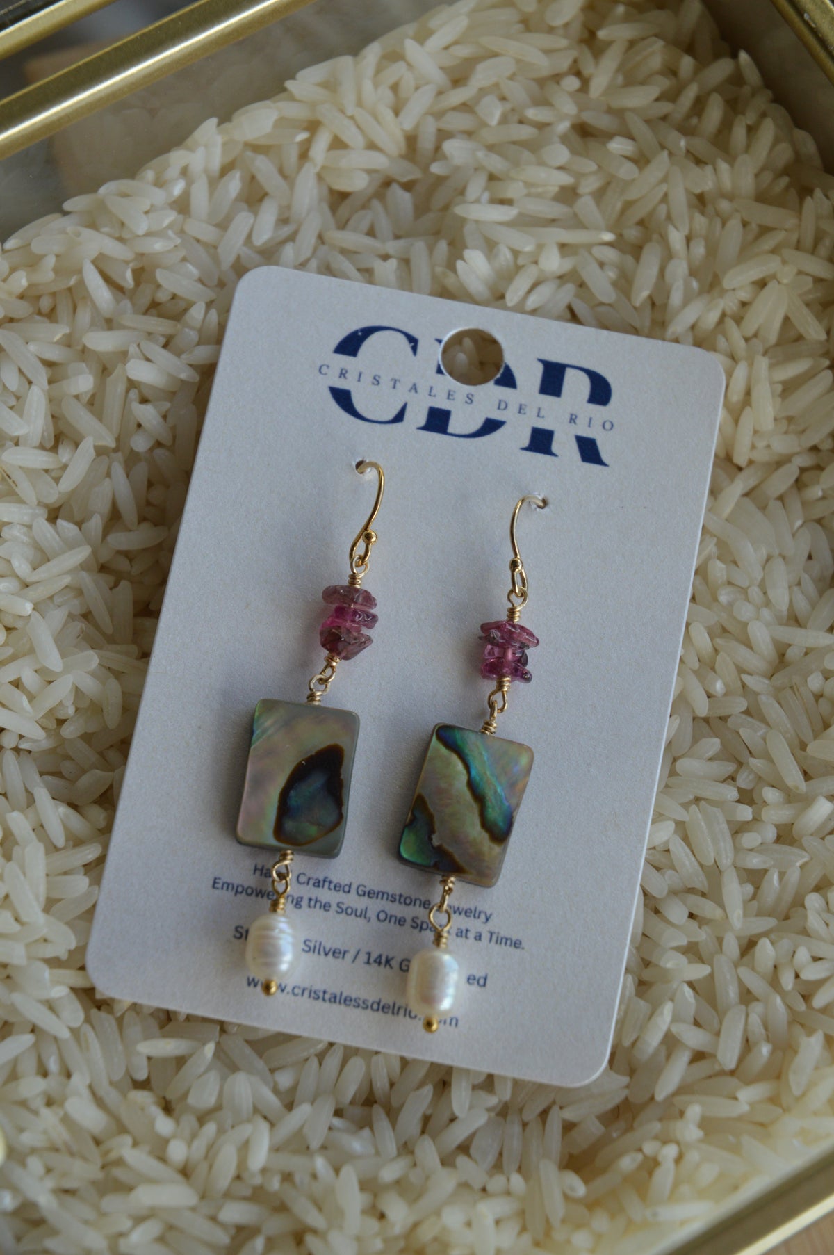 Pink Abalone Earrings