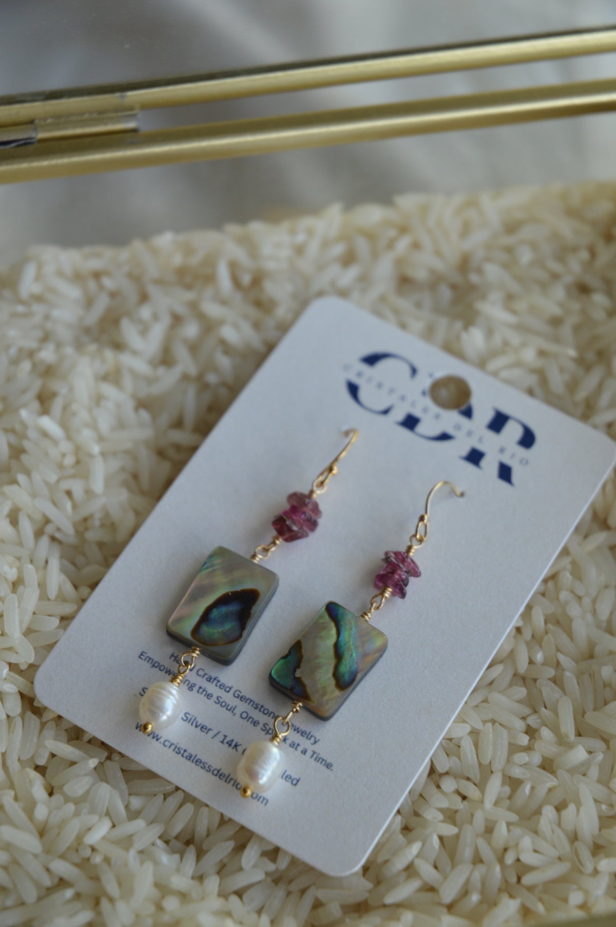 Pink Abalone Earrings