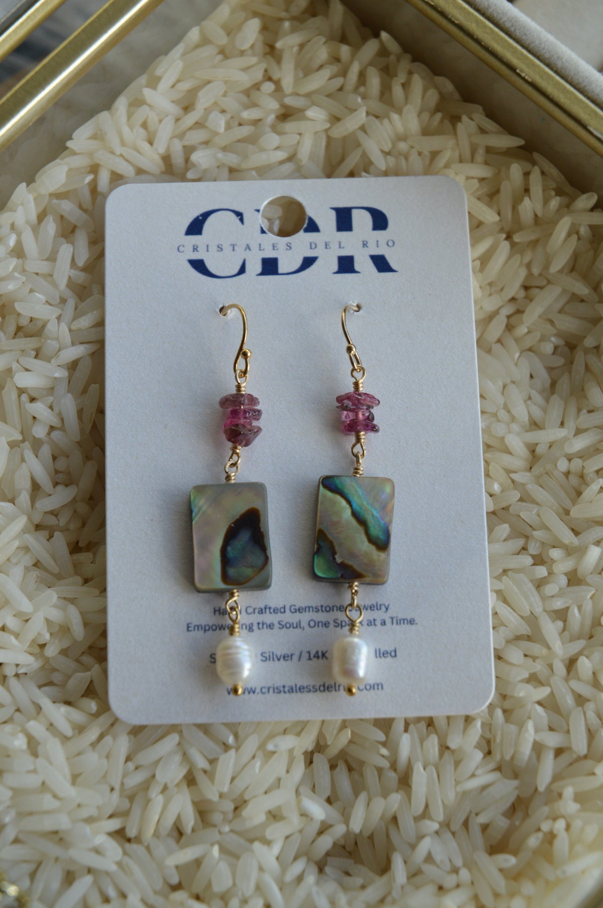 Pink Abalone Earrings
