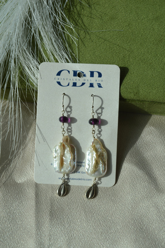 Sea Urchin Shell Earrings