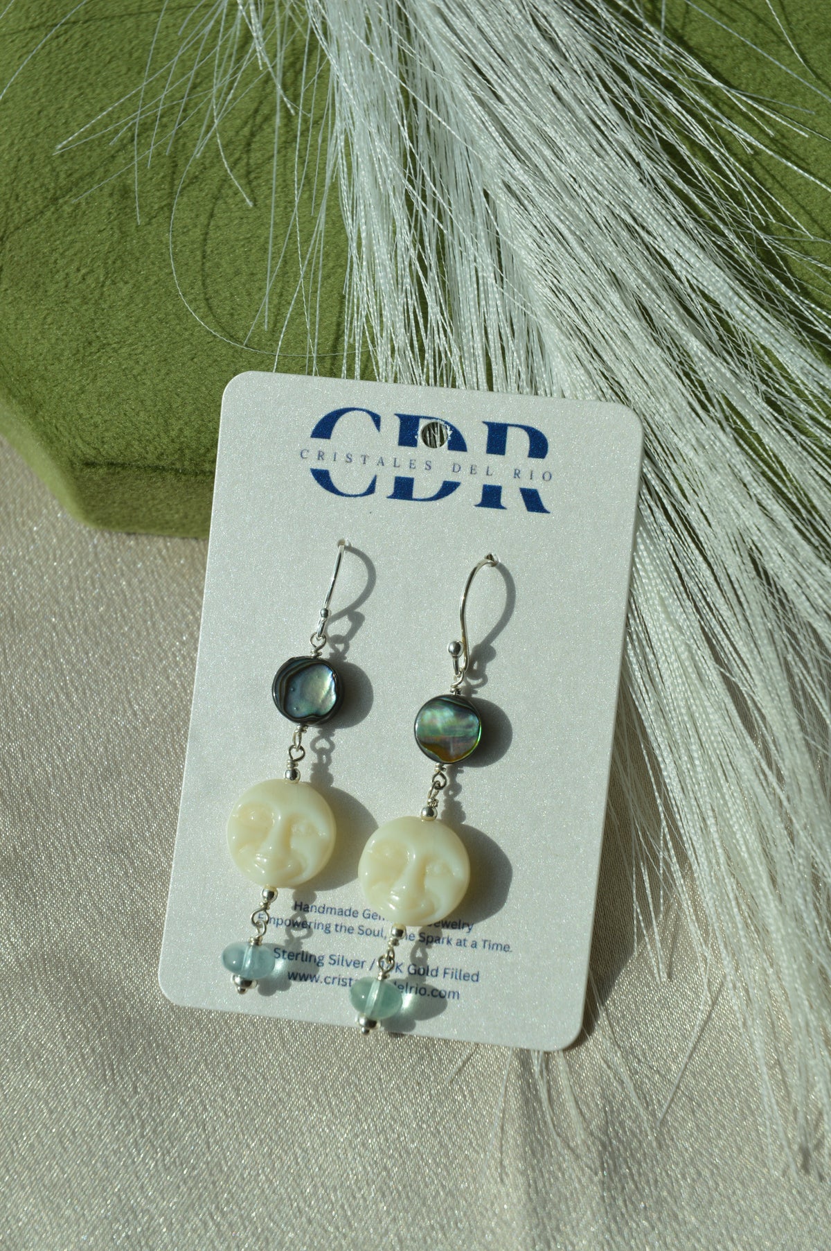 Cool Blue Face Earrings