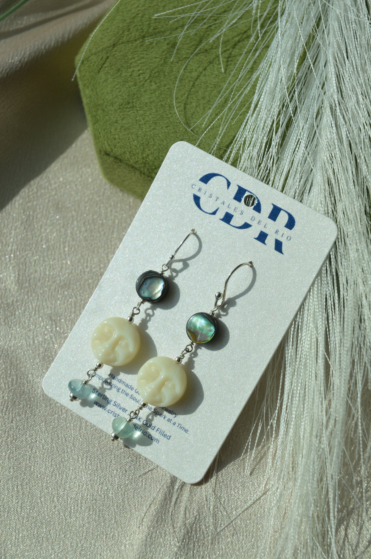 Cool Blue Face Earrings