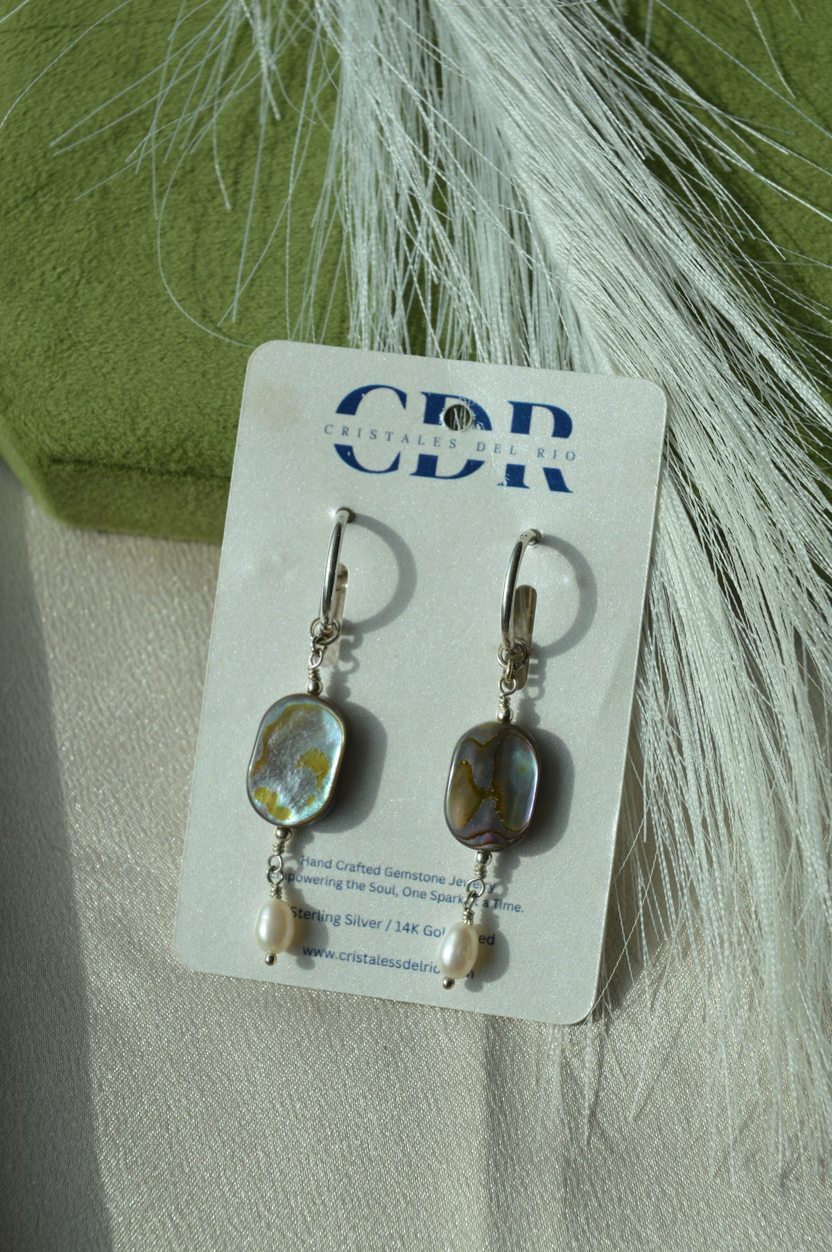 Abalone x Freshwater Pearl Huggies