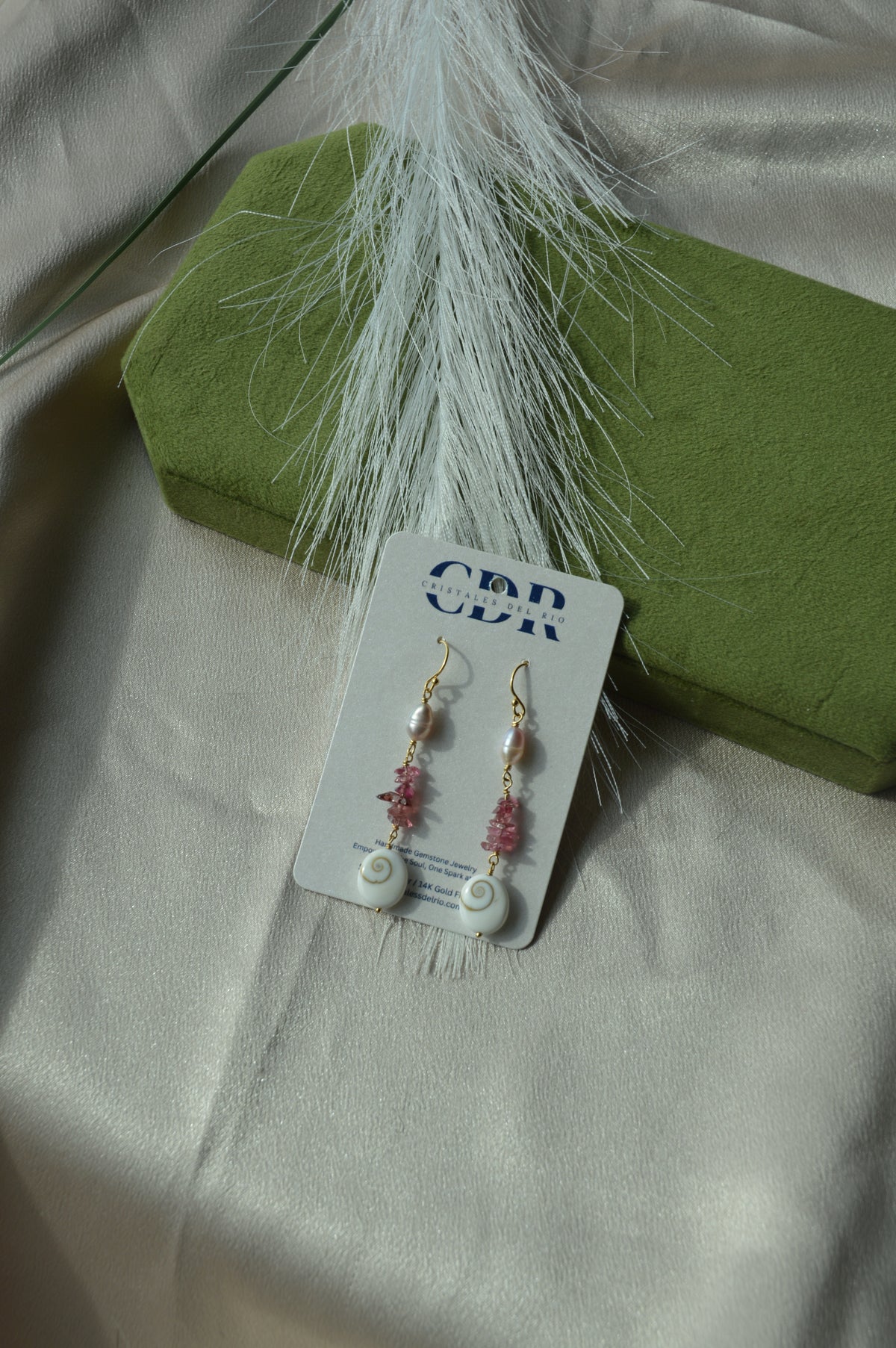 Pink Tourmaline Gumdrop Earrings