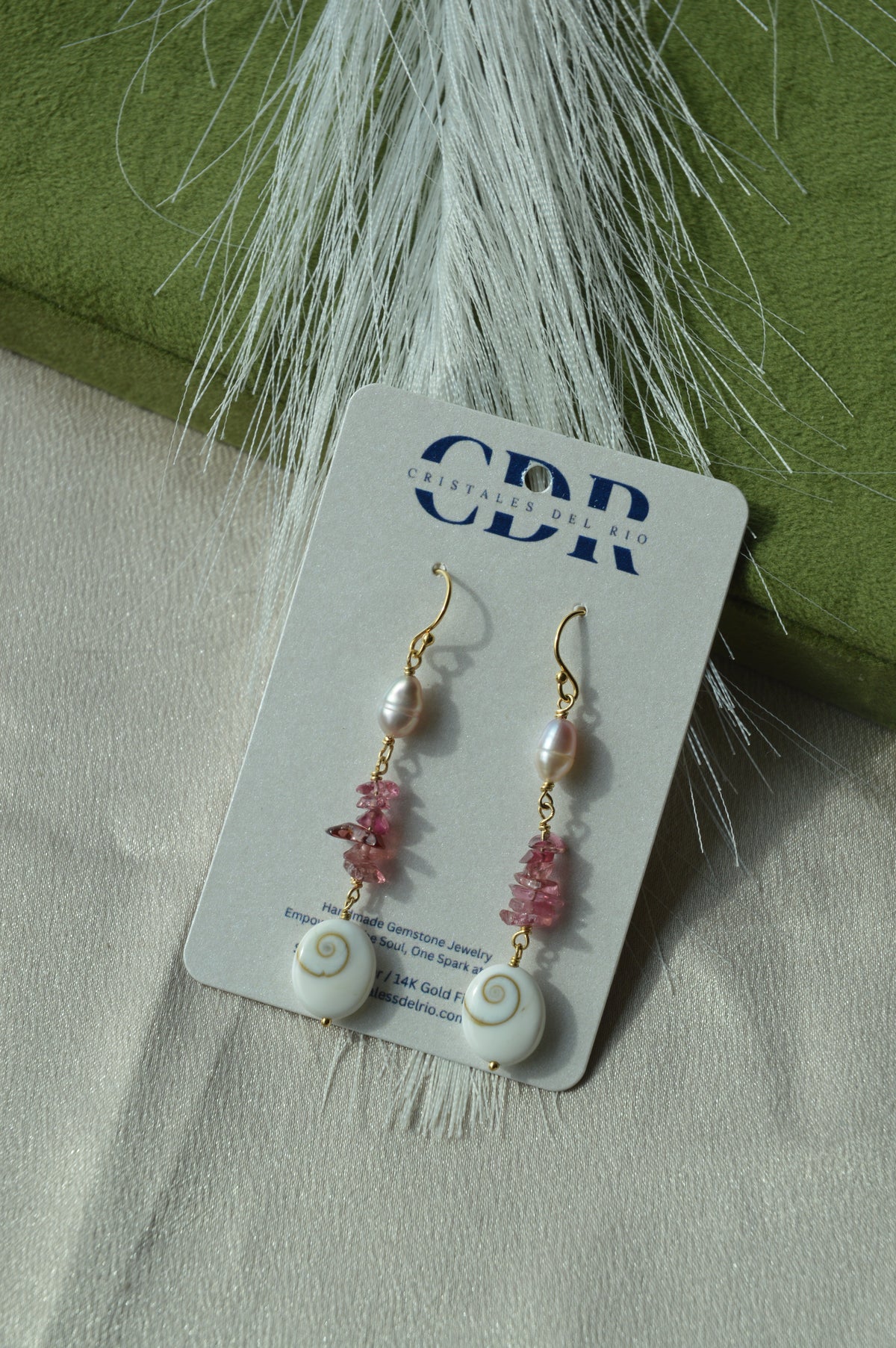 Pink Tourmaline Gumdrop Earrings