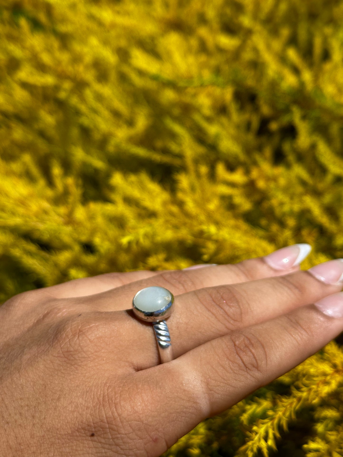Milky Moonstone Ring - Sz 9