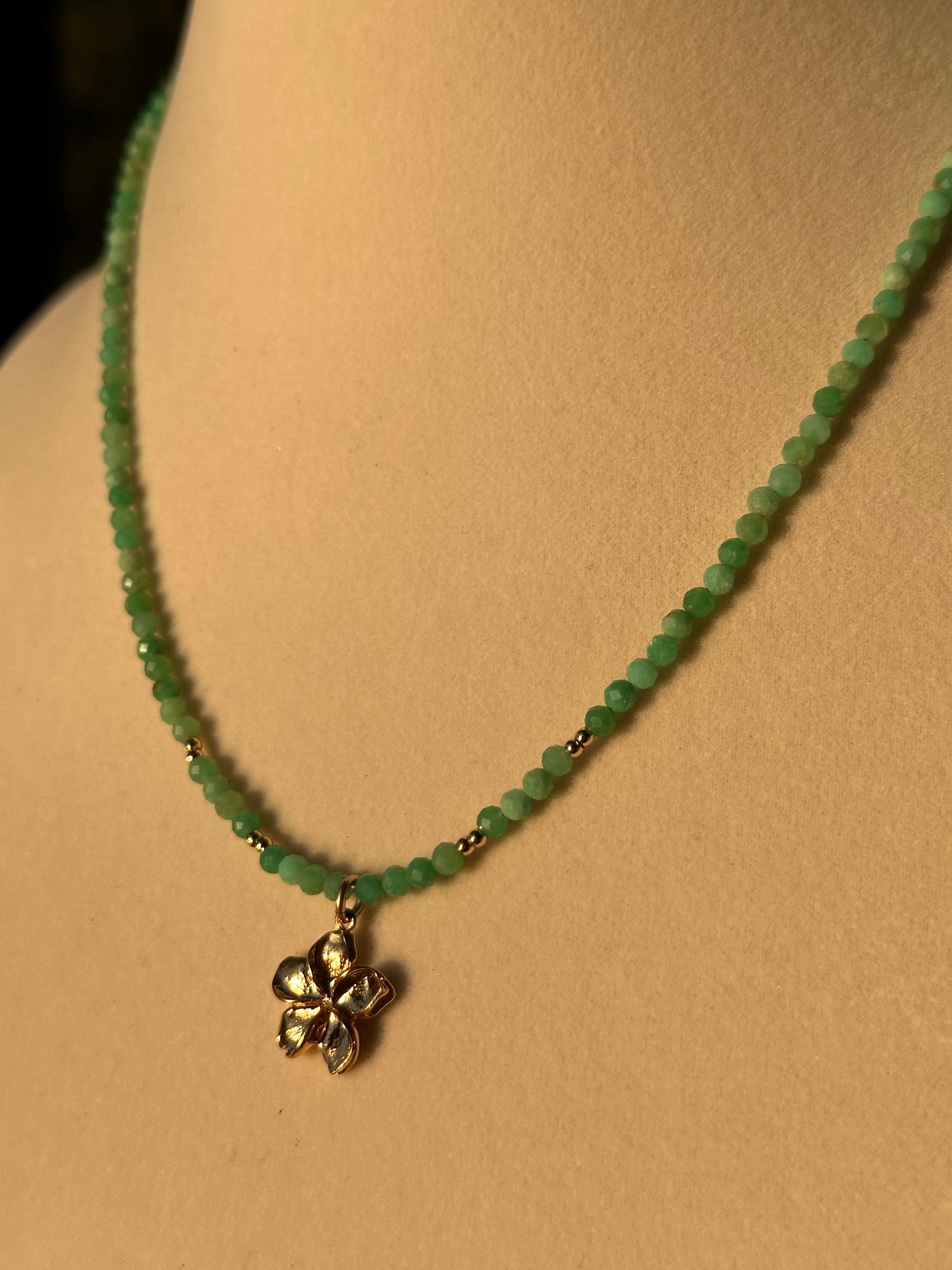 Floral seafoam necklace