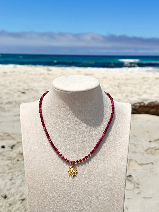 Pink Tourmaline Sunny Necklace