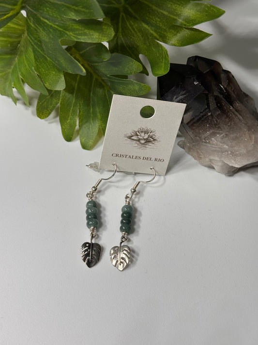 Bluewater monstera Earrings