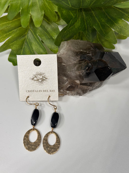 Black Onyx dangle Earrings