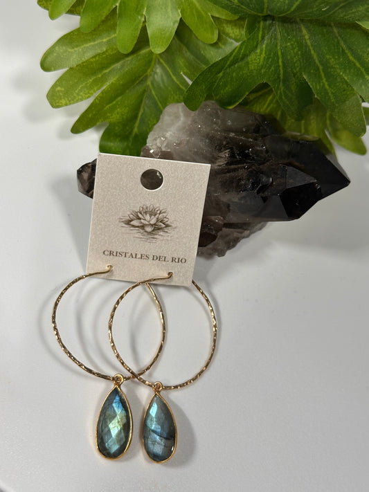 Aurora Borealis hoop Earrings