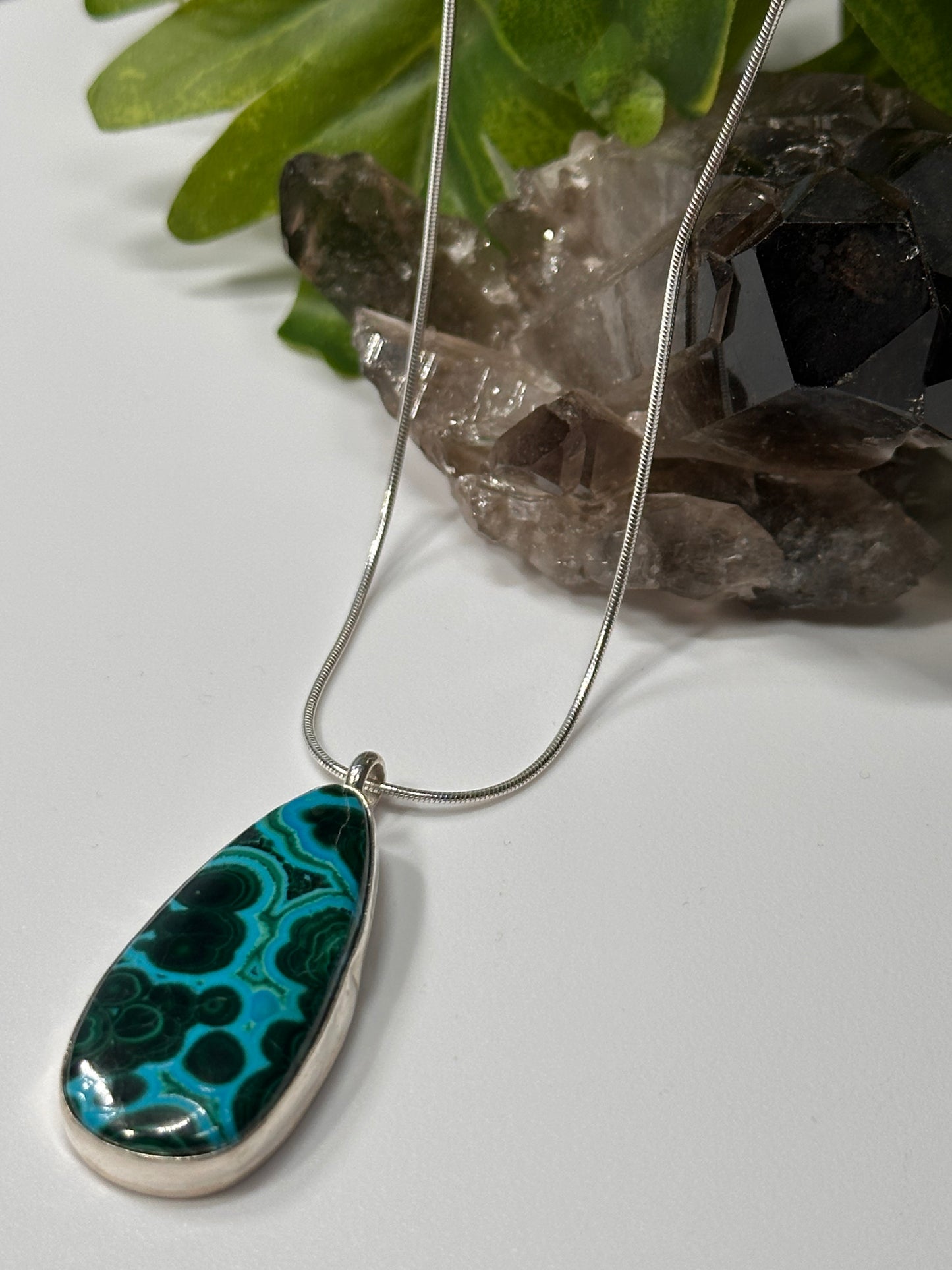 Chrysocolla & Malachite Pendant