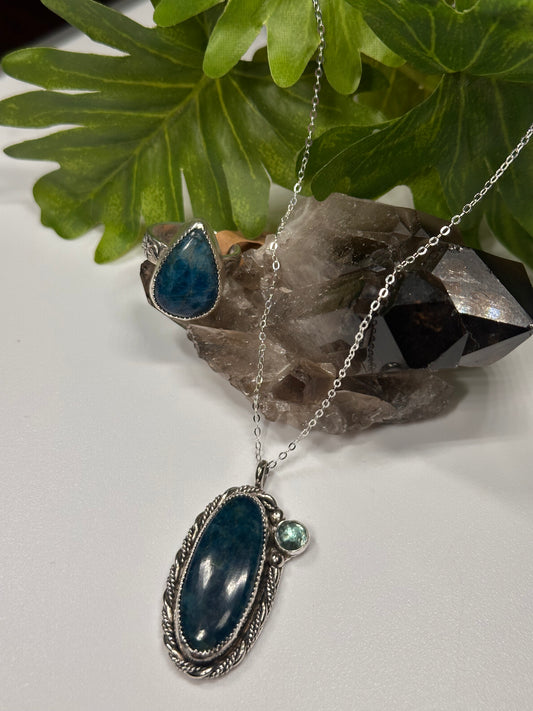 Blue Apatite Riptide Pendant