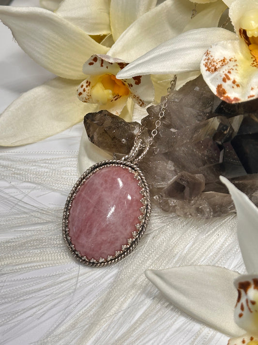 Rose Quartz statement pendant