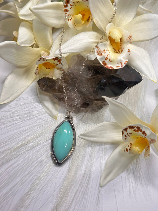 Peruvian Prase Opal Pendant