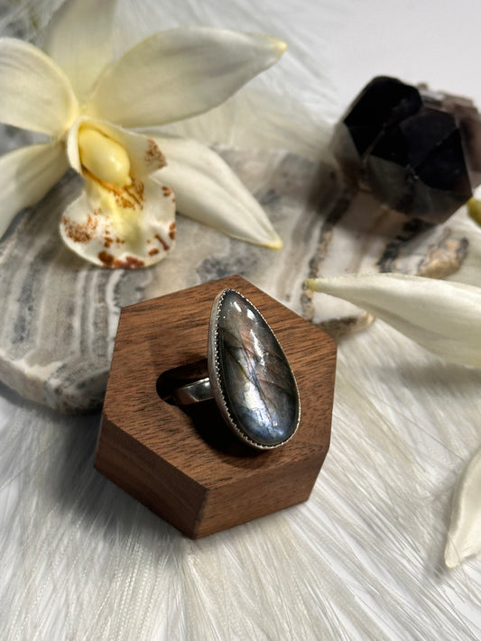 Pastel Labradorite Ring - Sz 5.5