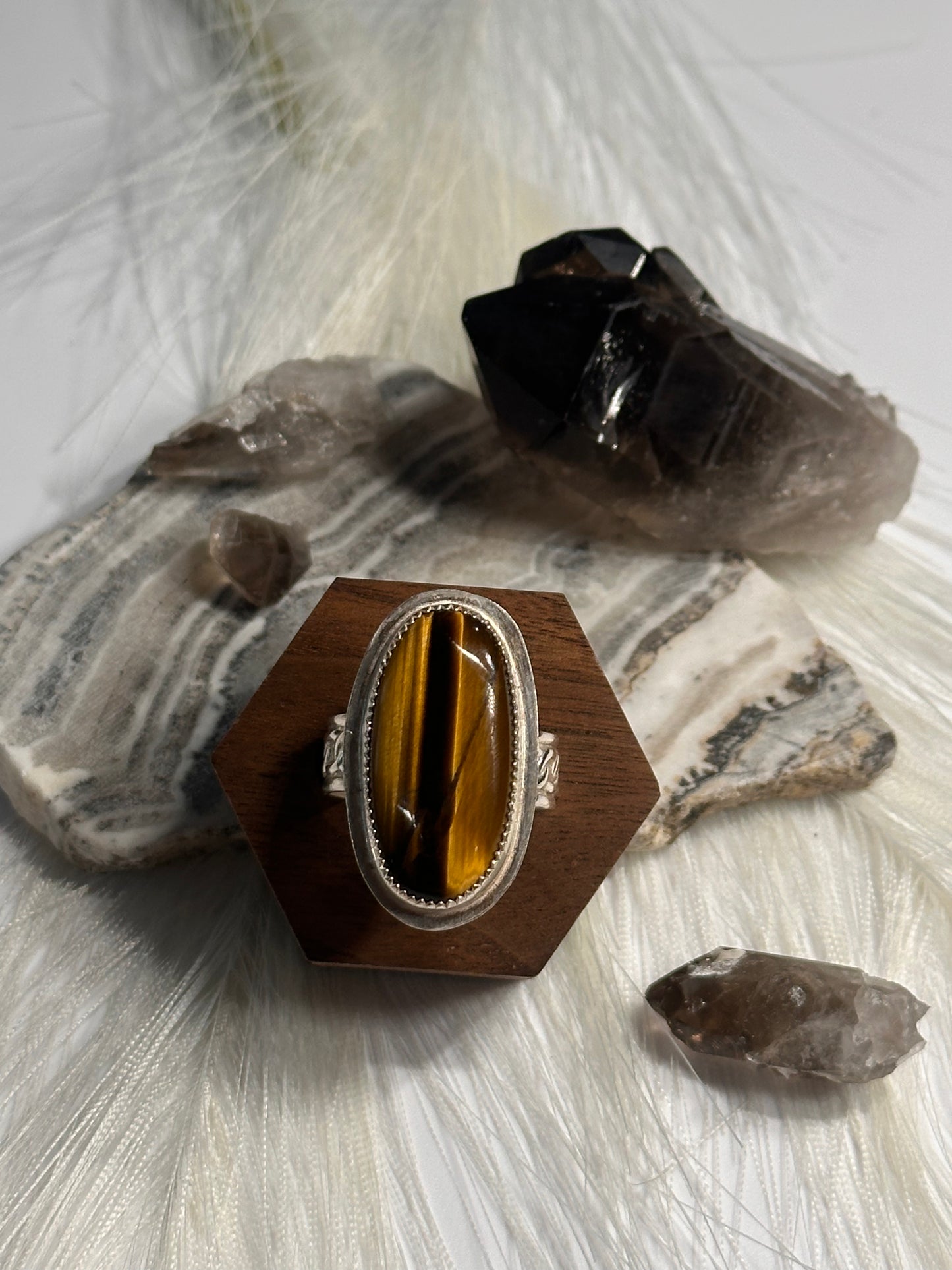 Tigers Eye Chunky Ring - Sz 10.5-11