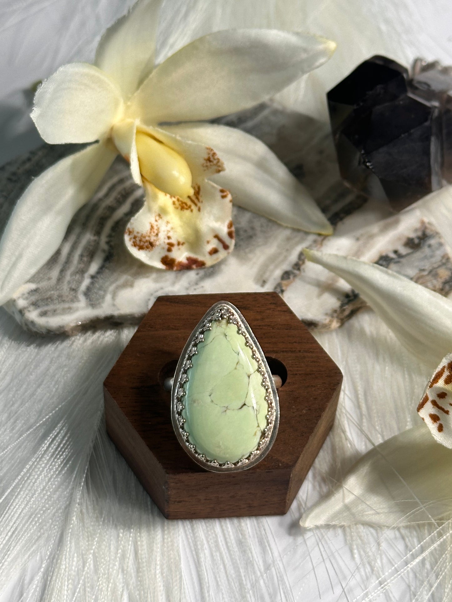 Lemon Chrysoprase Ring - Sz 10