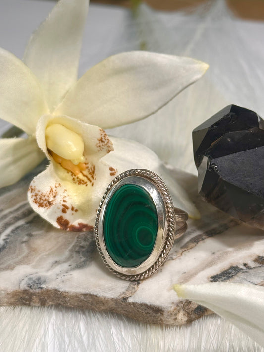 Malachite Ring  - Sz 10.5