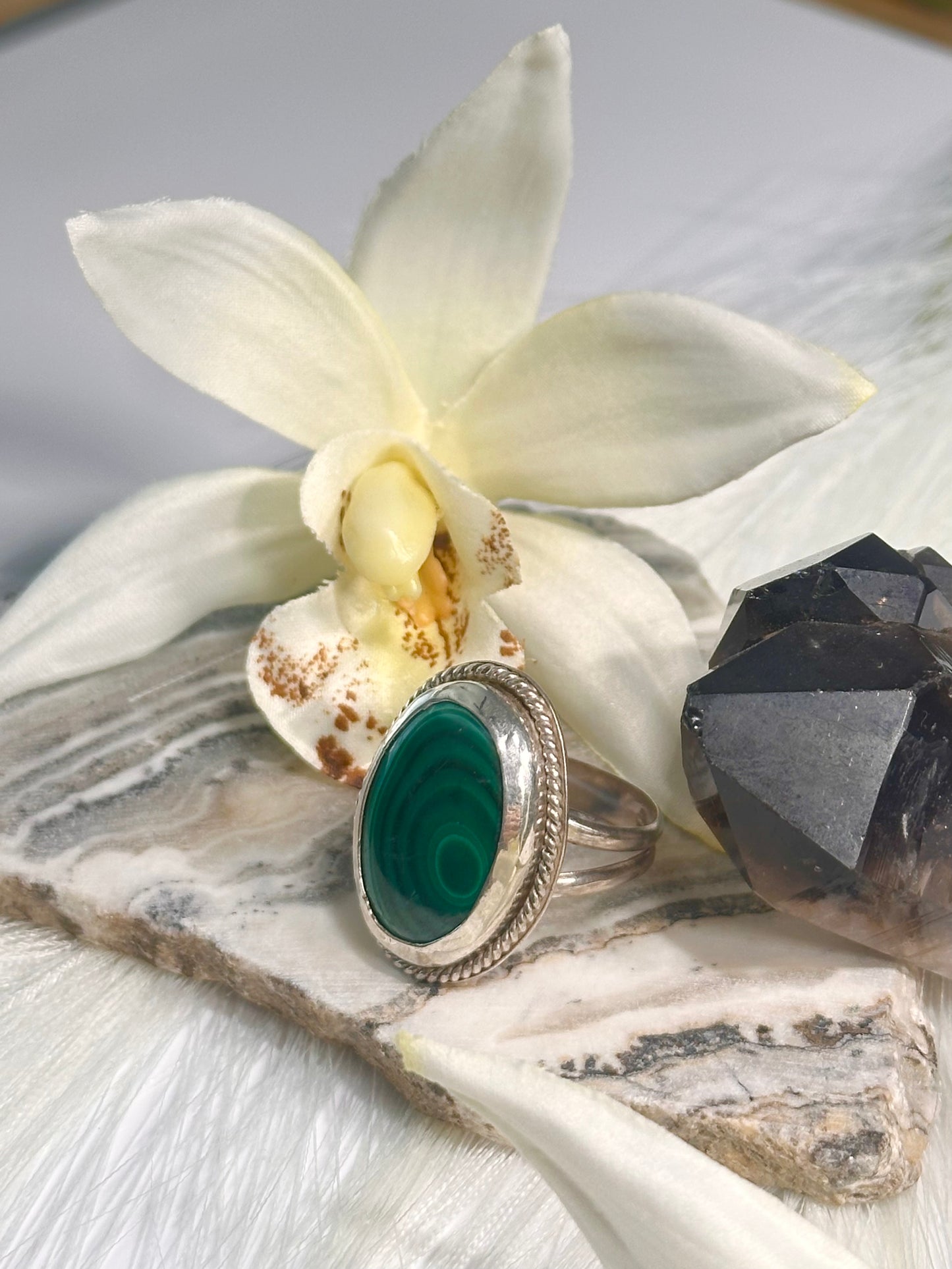 Malachite Ring  - Sz 10.5